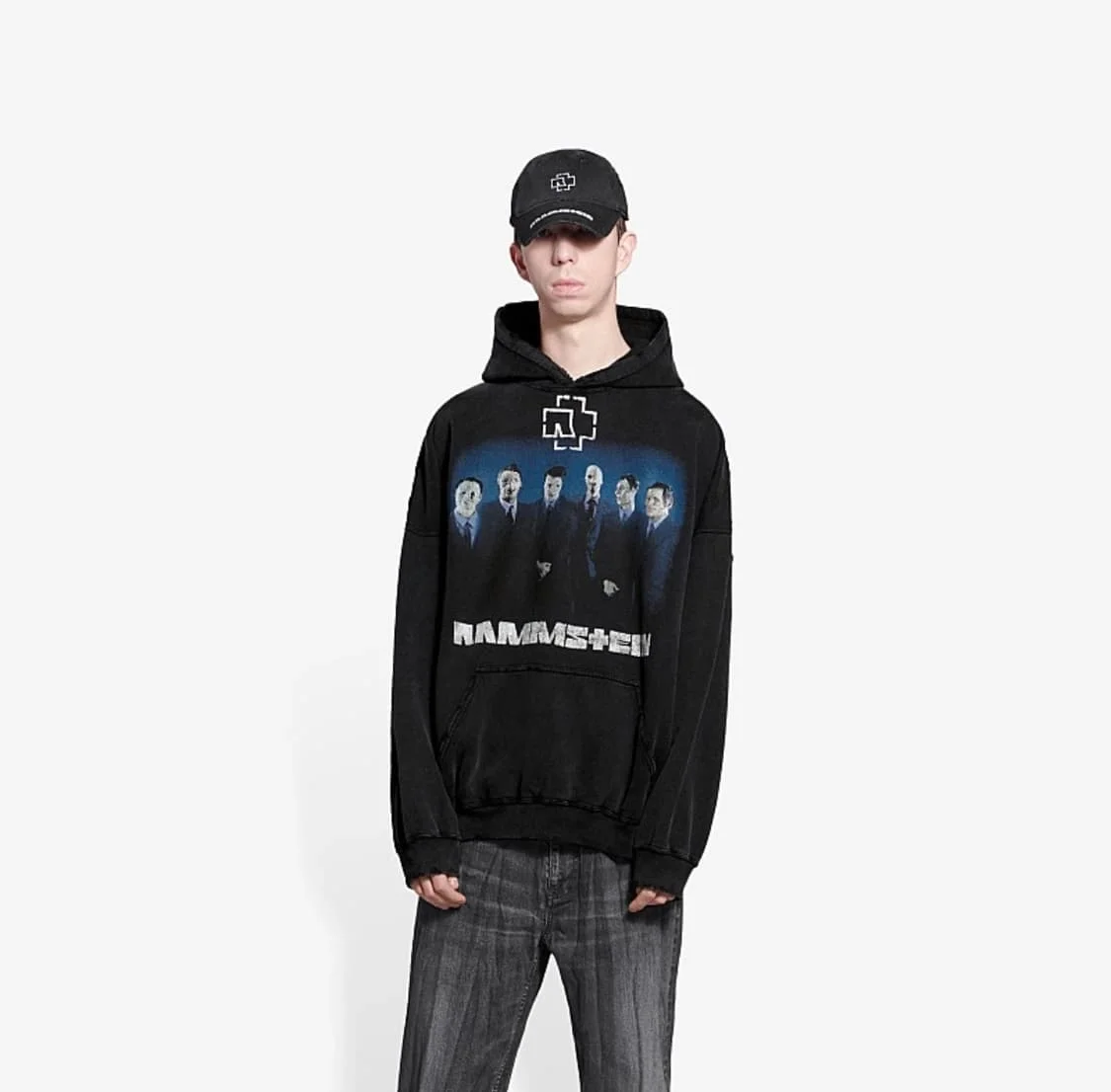 발렌시아가 x 람슈타인 오버사이즈 후드
