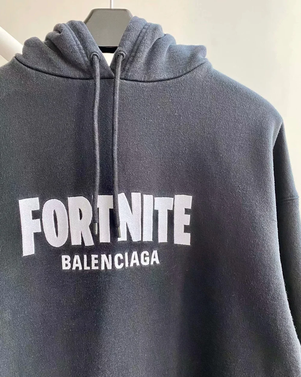 발렌시아가 x FORTNITE 2021 미디엄 핏 후디 블랙