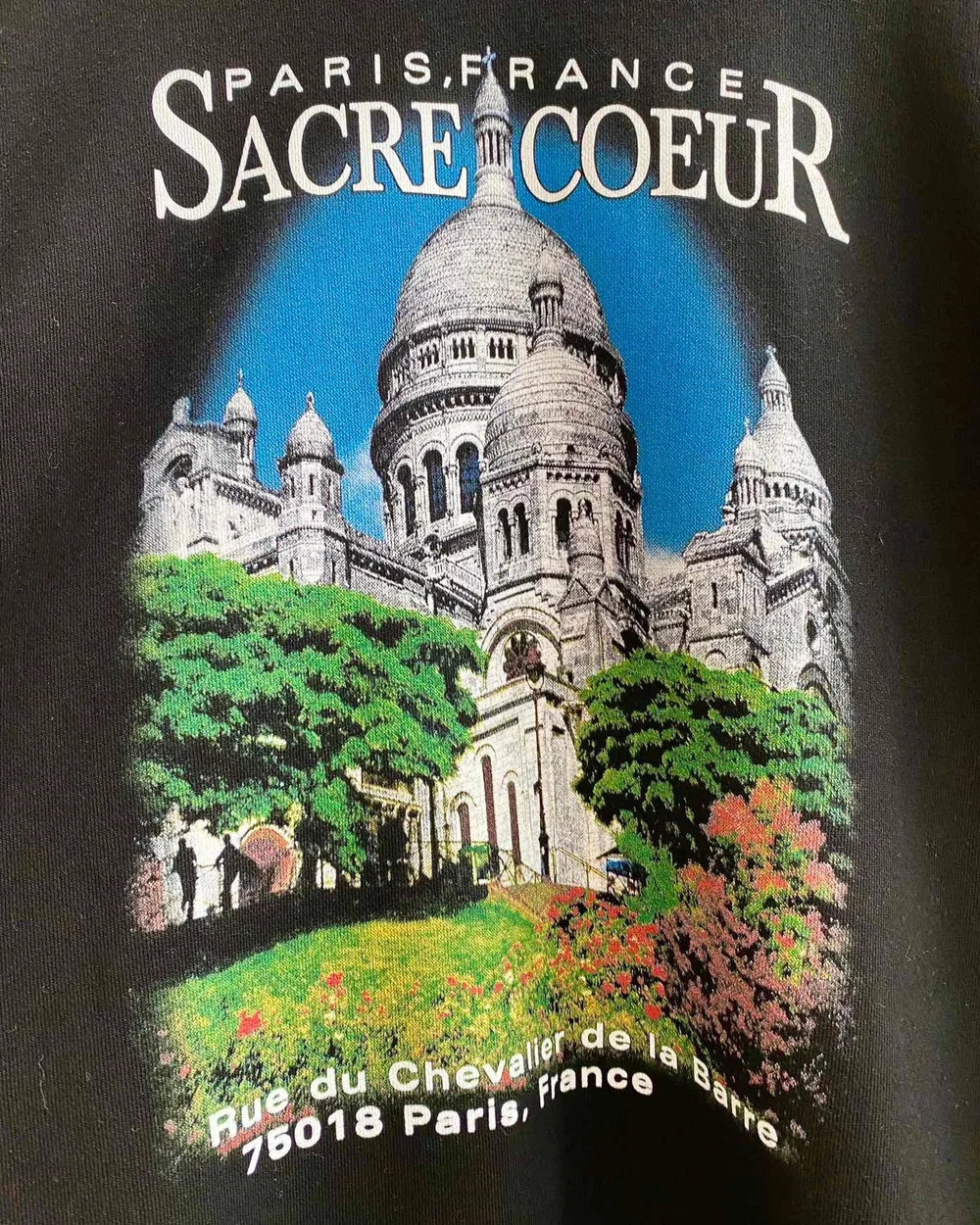 발렌시아가 Sacré Coeur 프린트 오버사이즈 후디