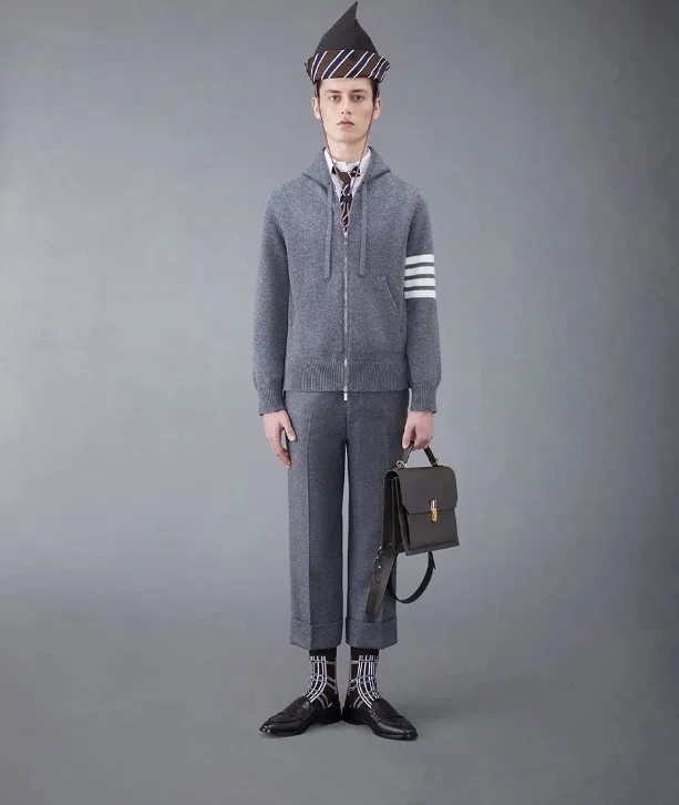 톰브라운 버진 울 사선완장 후드집업