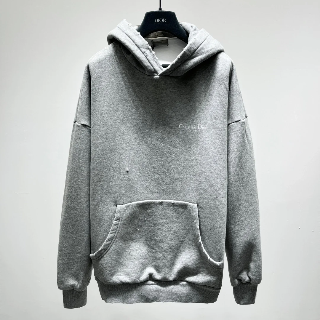 디올 COUTURE 후드 스웨트셔츠 그레이