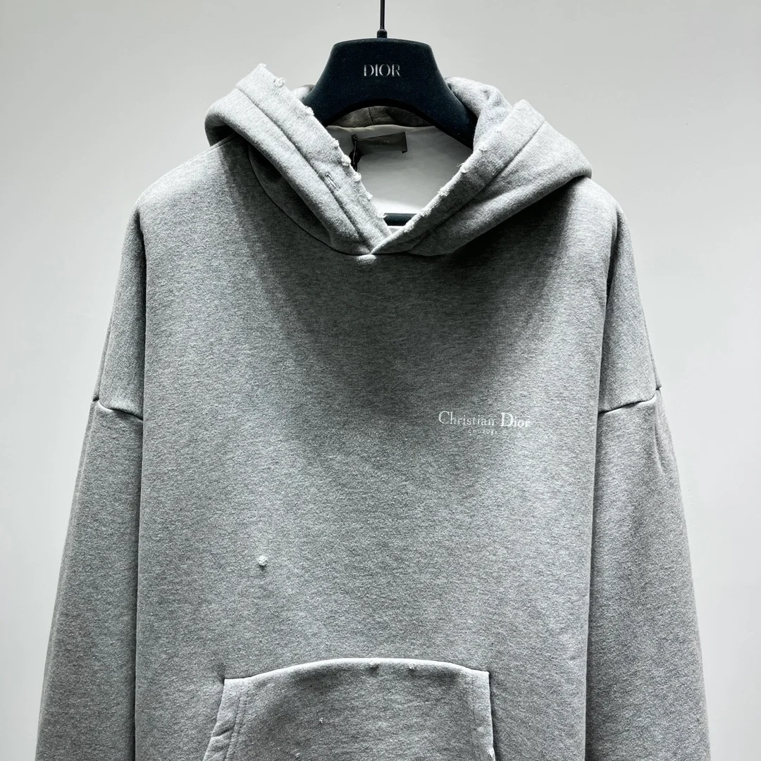 디올 COUTURE 후드 스웨트셔츠 그레이