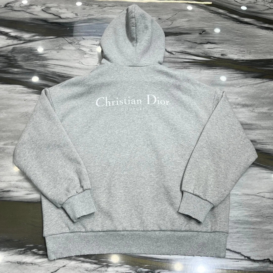 디올 COUTURE 후드 스웨트셔츠 그레이