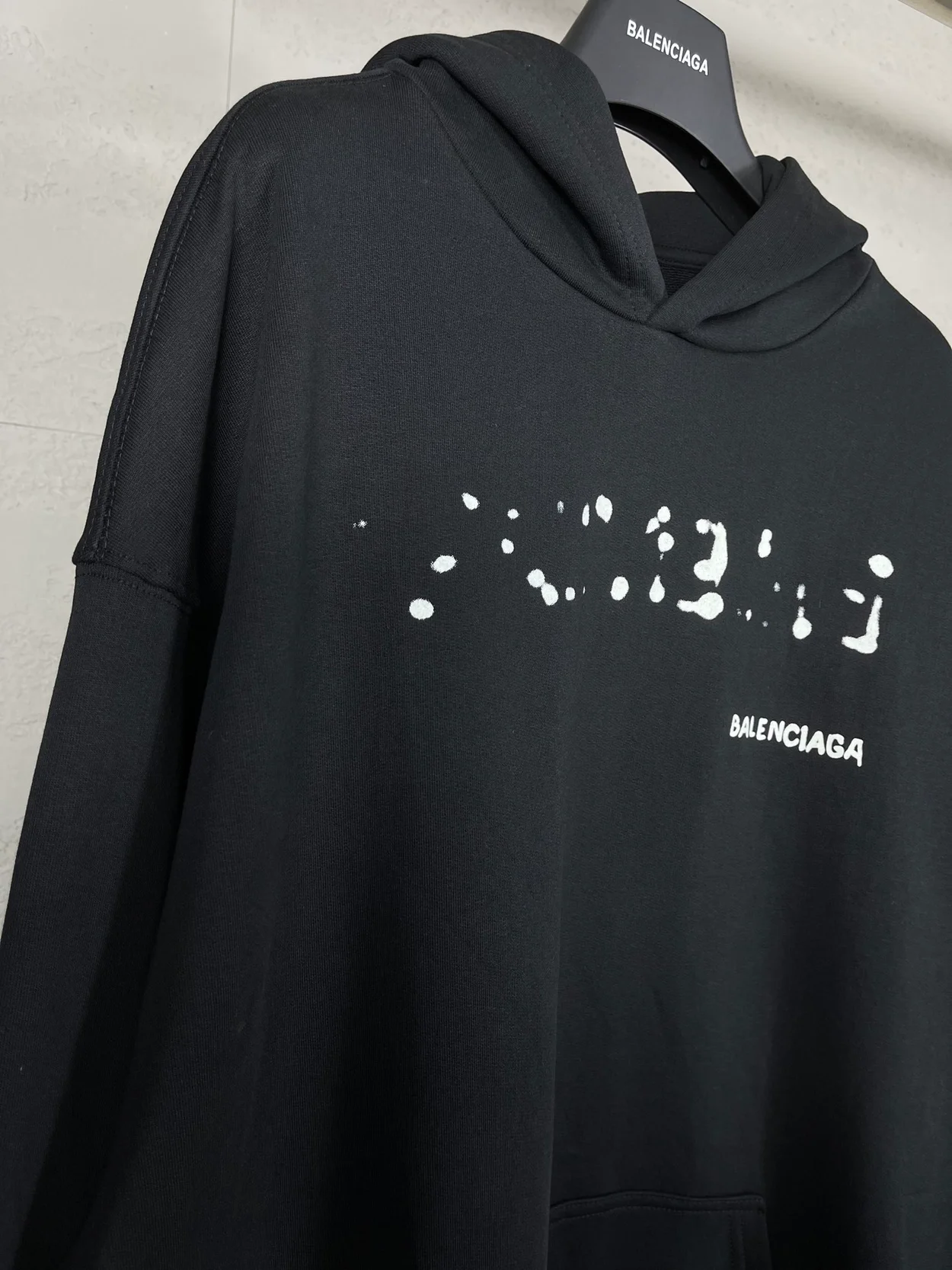 발렌시아가 핸드 드로잉 로고 후디