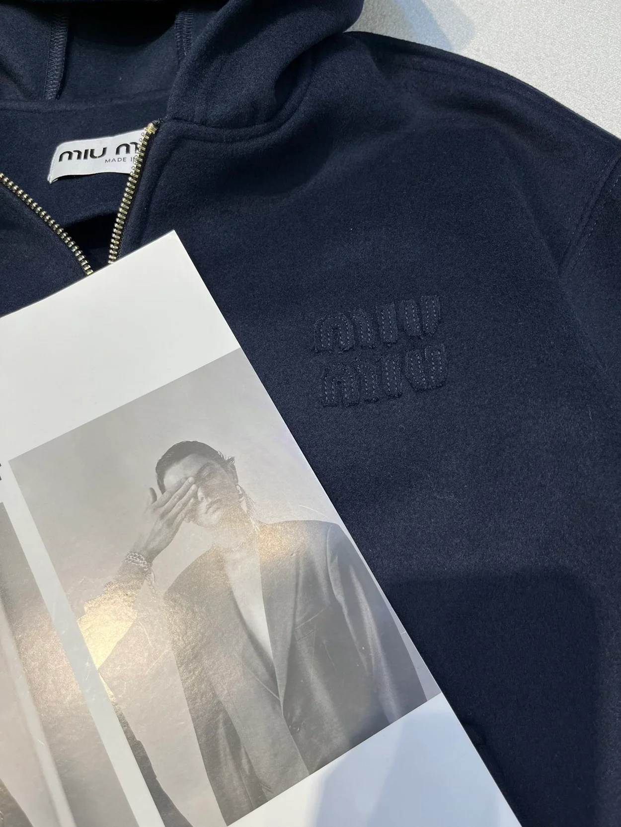 미우미우 클로스 후디 자켓