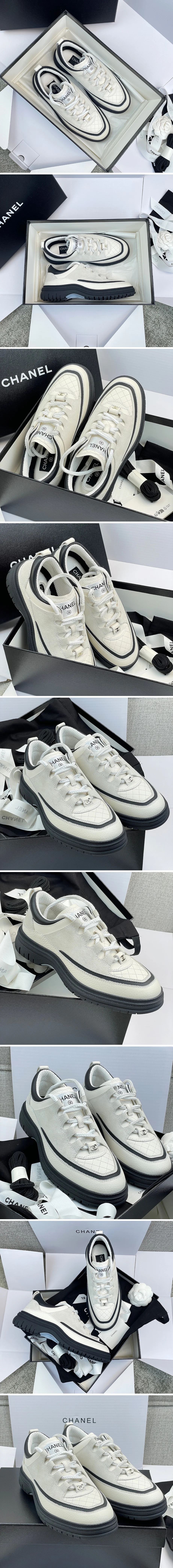 샤넬 25FW CC로고 투톤 스웨이드 G46258 상세 이미지 5