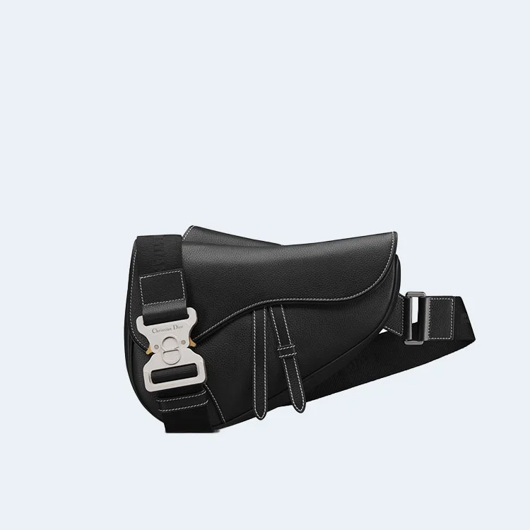 디올 Saddle 백 블랙 그레인 송아지 가죽