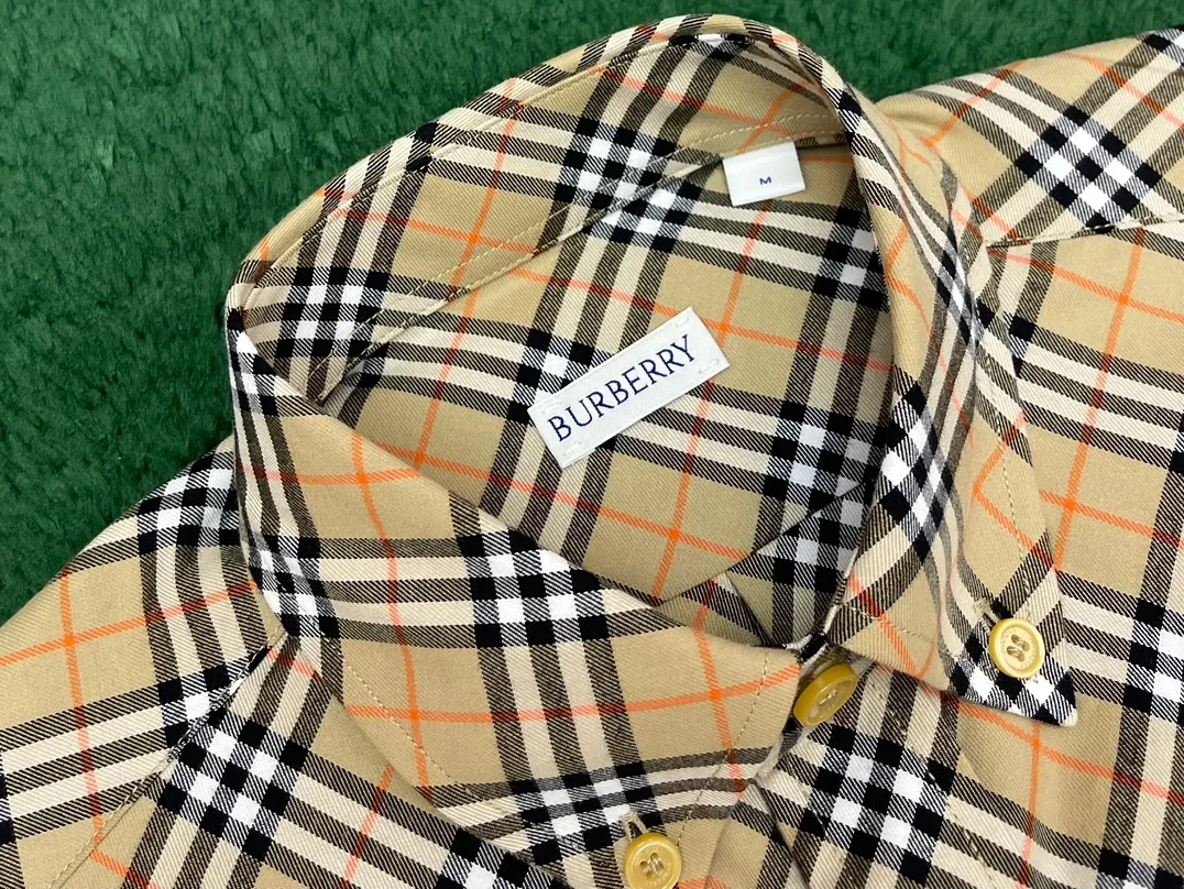 버버리 체크 코튼 셔츠