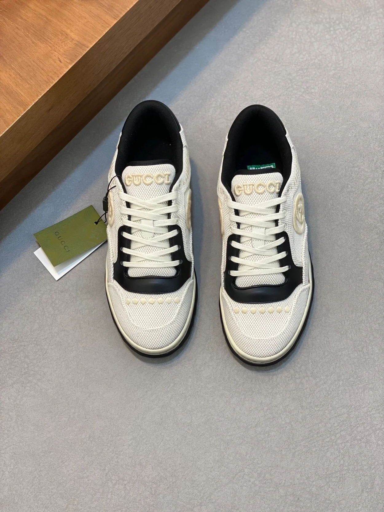 구찌 MAC80 스니커즈 베이지 캔버스