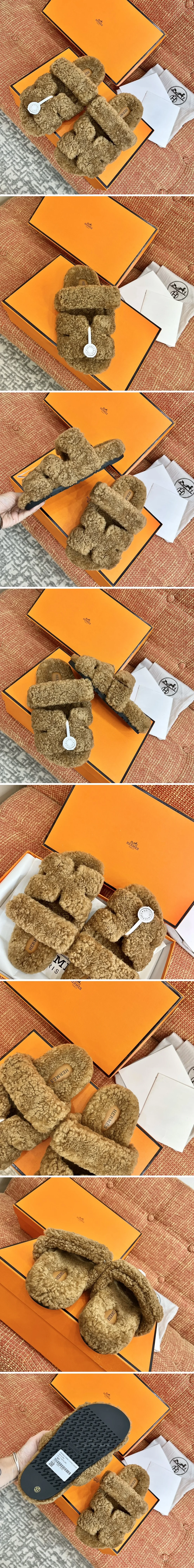 에르메스 시프레 샌들 브라운