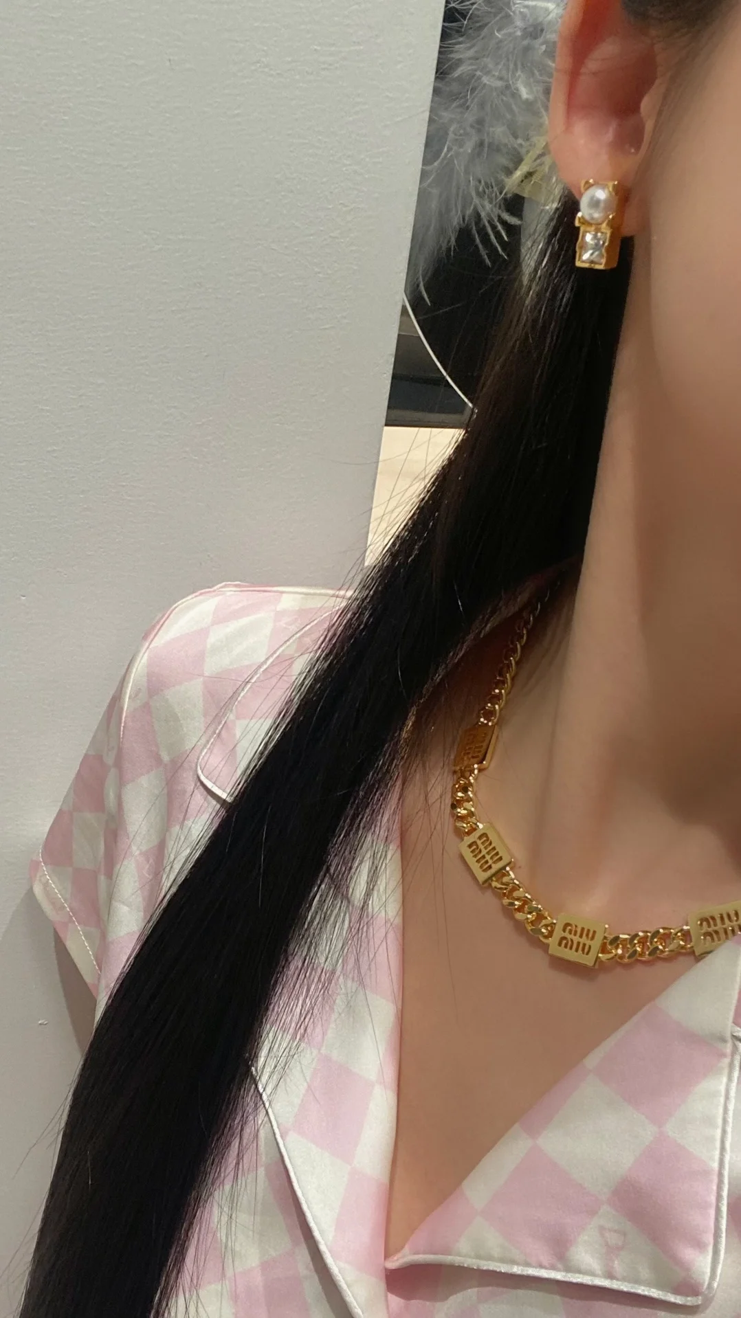미우미우 메탈 목걸이