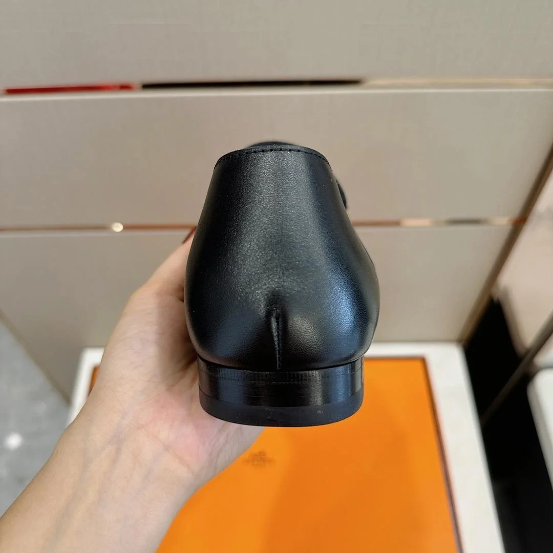 에르메스 지오바니 레더 올 블랙 로퍼