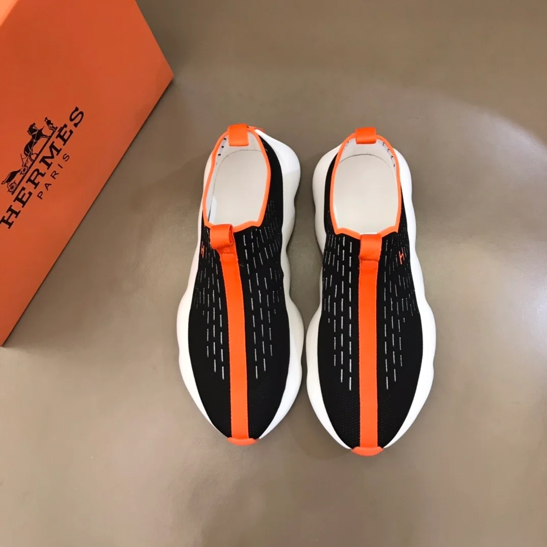 에르메스 에클레어 블랙 오렌지 스니커즈