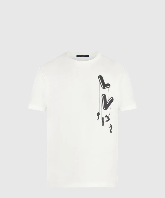 루이비통 플로팅 LV 프린트 티셔츠