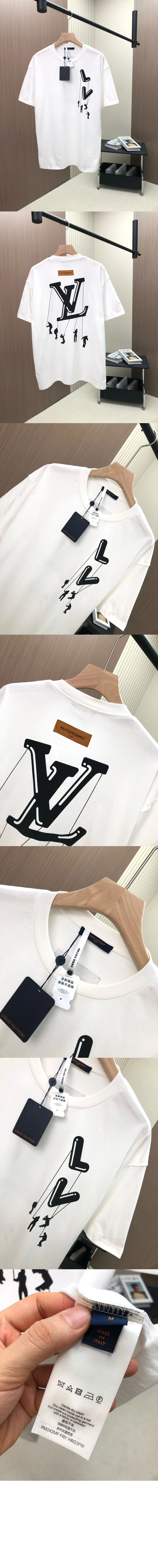 루이비통 플로팅 LV 프린트 티셔츠