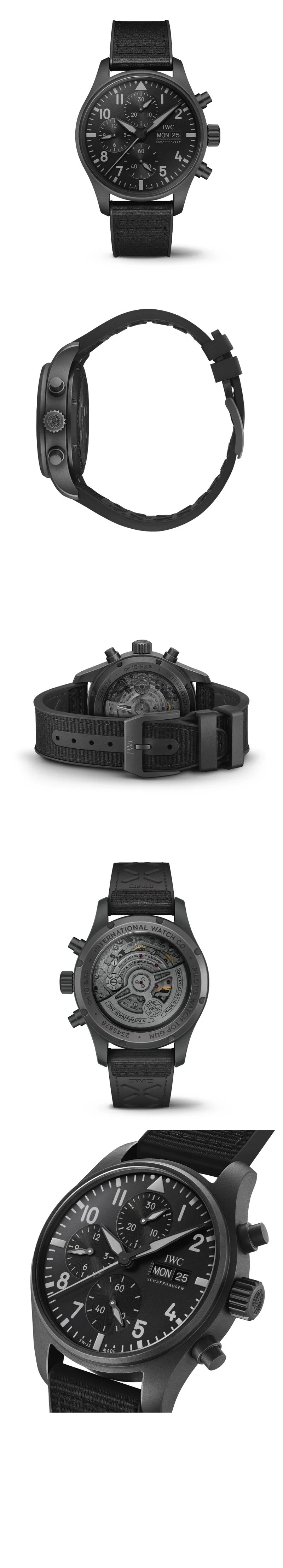 IWC 파일럿 워치 크로노그래프 41 탑 건 세라타늄 상세 이미지 5