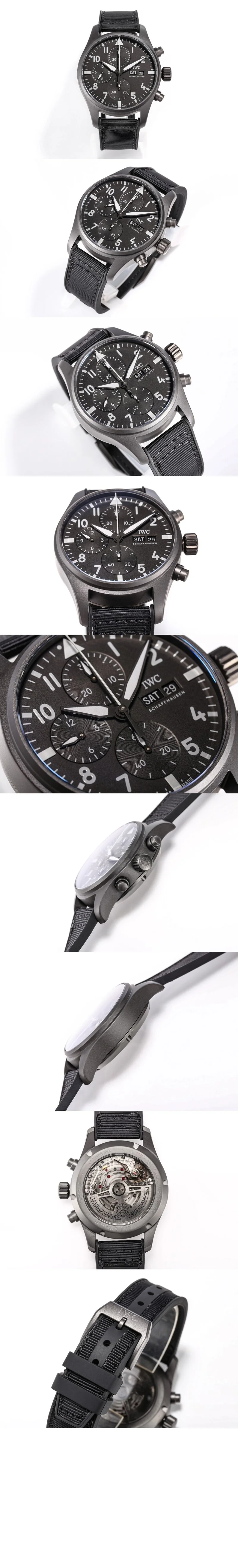 IWC 파일럿 워치 크로노그래프 41 탑 건 세라타늄 상세 이미지 6