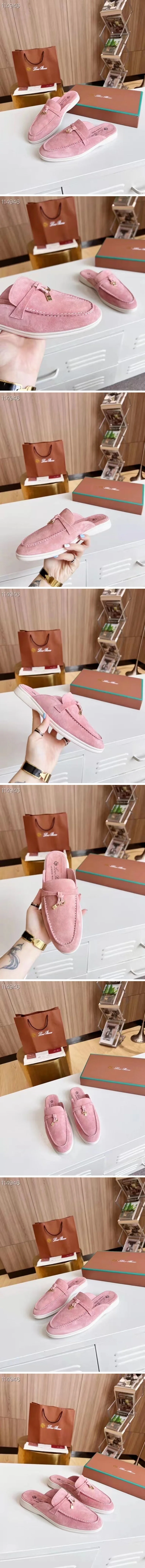 로로피아나 워커 뮬 핑크 상세 이미지 2