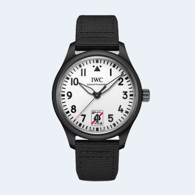 IWC 파일럿 워치 오토매틱 41 블랙 에이스 상세 이미지 3