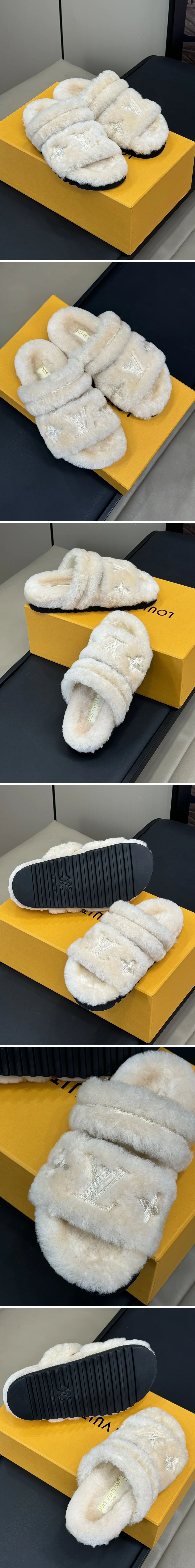루이비통 선셋 플랫 컴포트 뮬 화이트 상세 이미지 2
