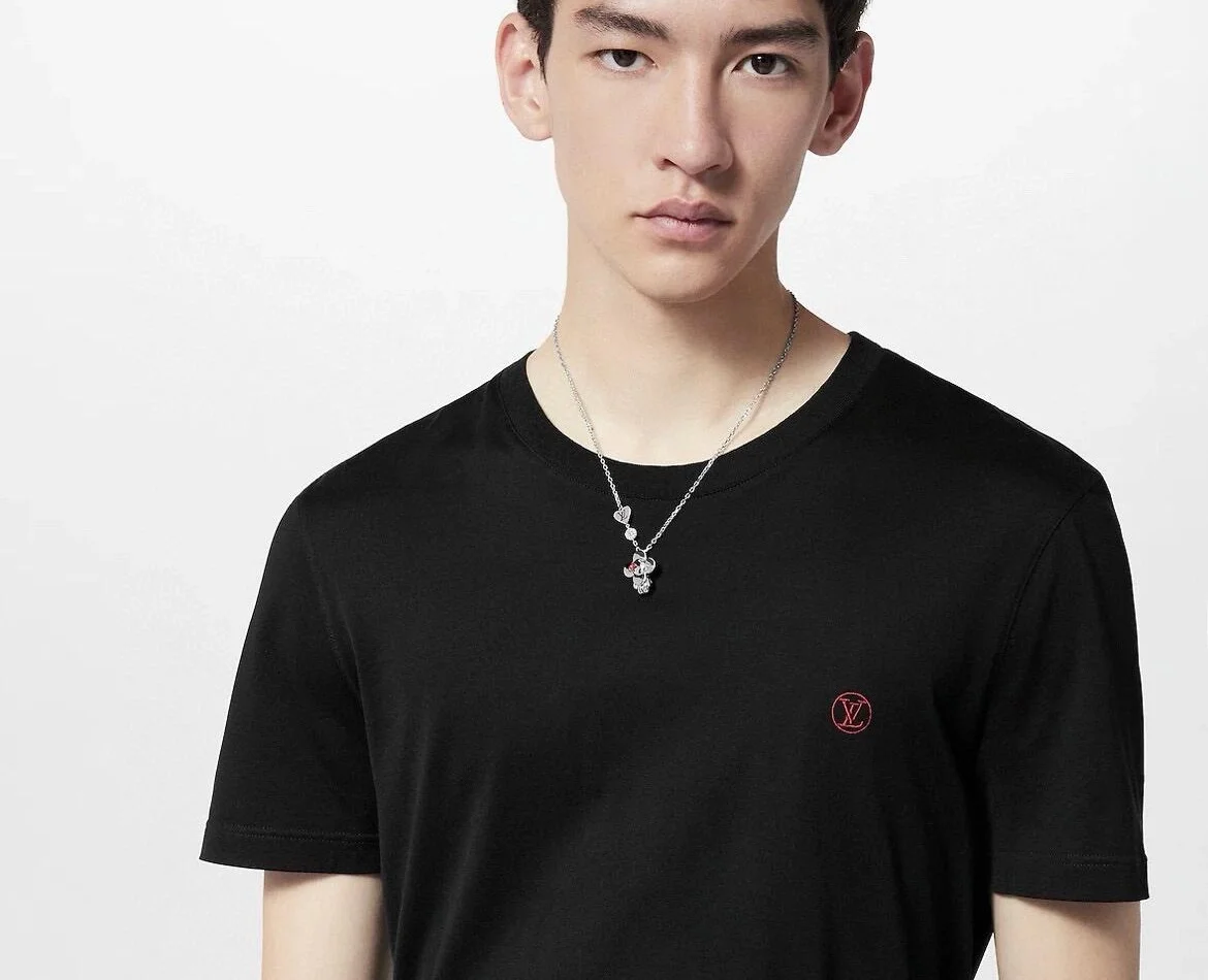루이비통 클래식 자수 티셔츠