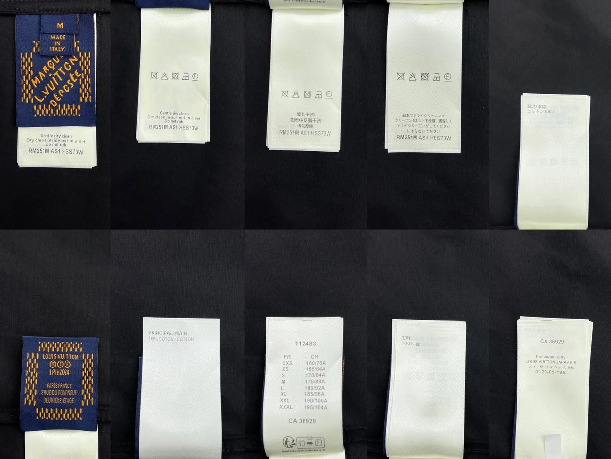 루이비통 엠브로이더드 쇼트 슬리브드 코튼 셔츠