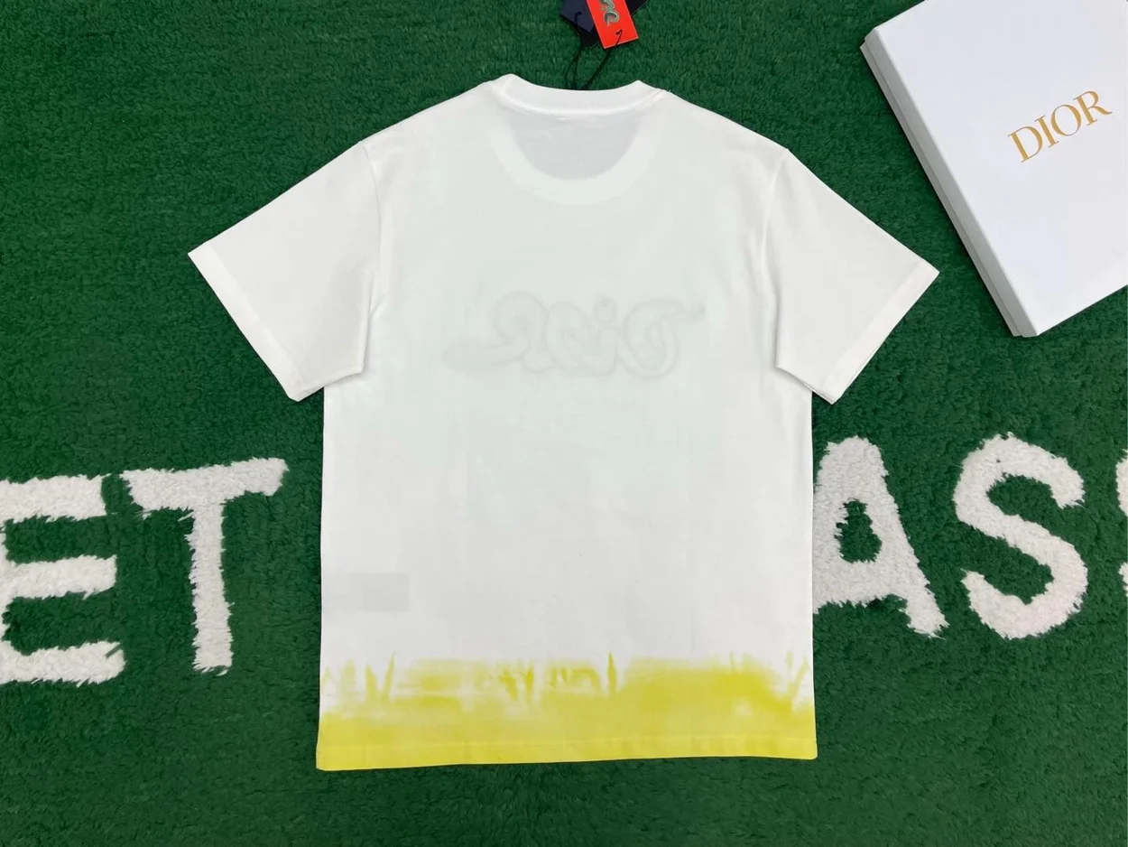 디올 AND KAWS 코튼 저지 캐주얼 핏 티셔츠