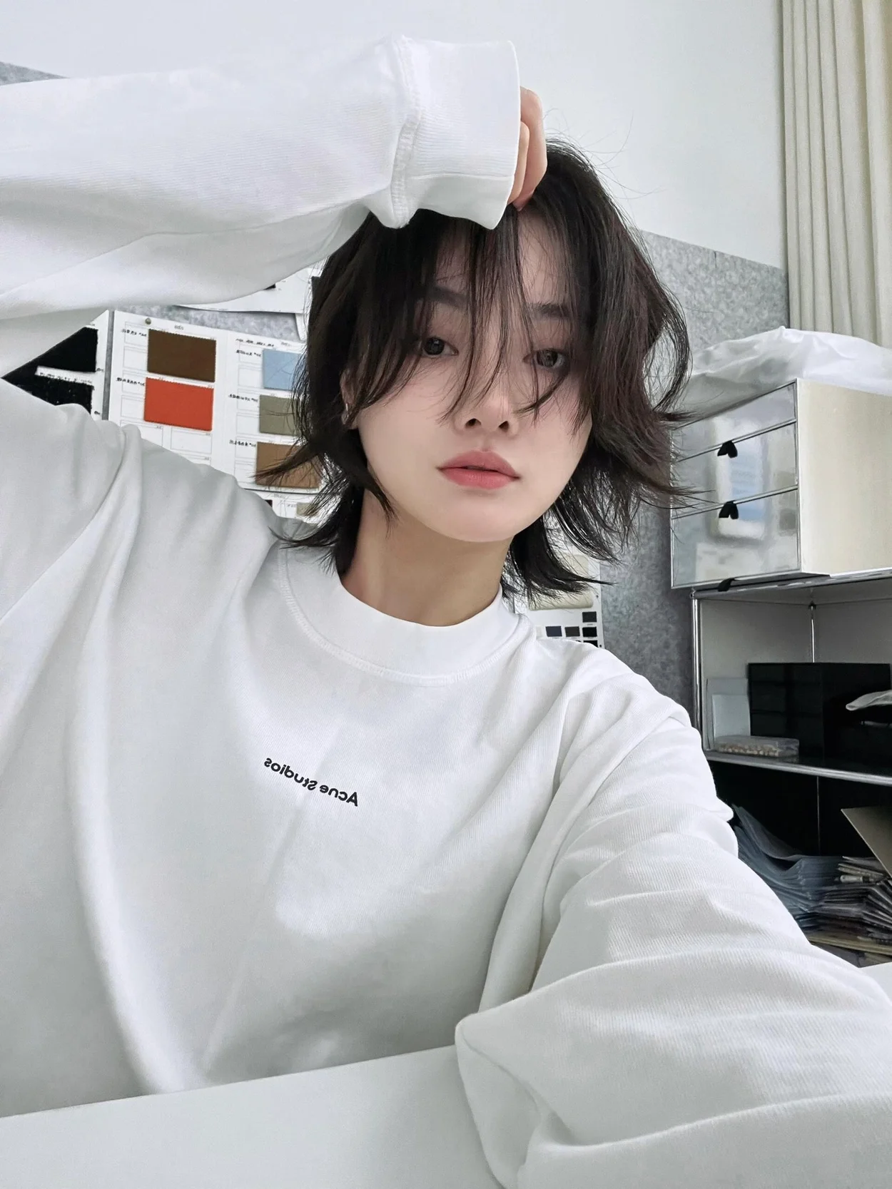 아크네 스튜디오 스탬프 로고 티셔츠