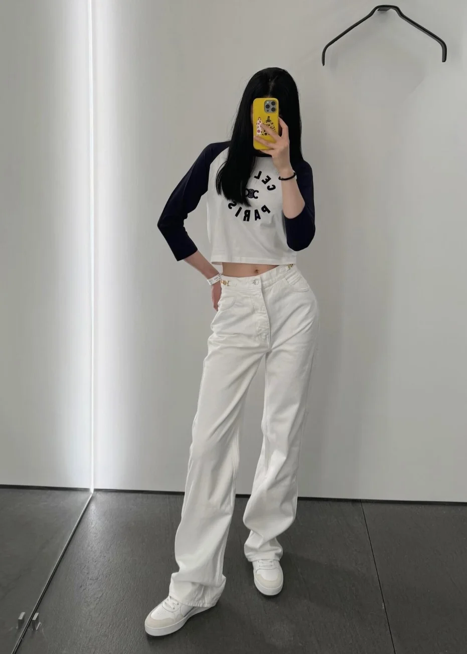 셀린느 코튼 저지 트리옹프 티셔츠