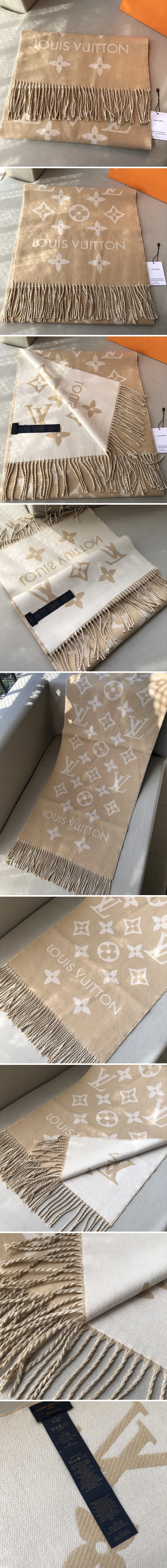 루이비통 캐시미어 100% 로고 머플러