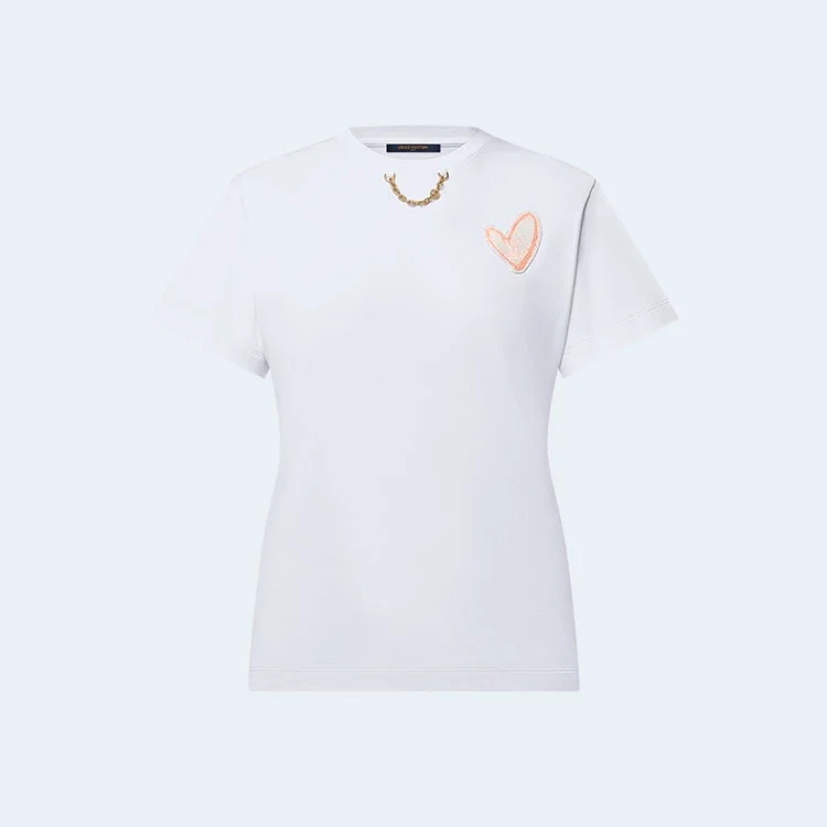 루이비통 LV 하트 패치 티셔츠 1AFZWB