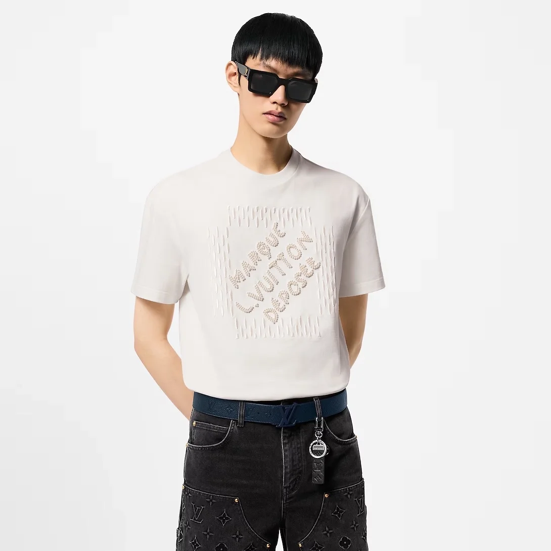 루이비통 엠브로이더리 시그니처 코튼 티셔츠 1AFV76