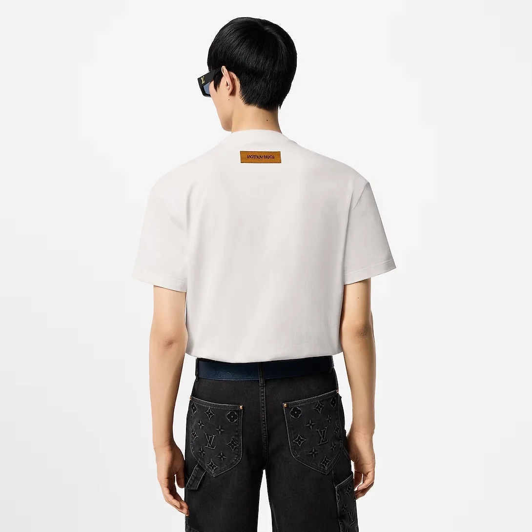 루이비통 엠브로이더리 시그니처 코튼 티셔츠 1AFV76