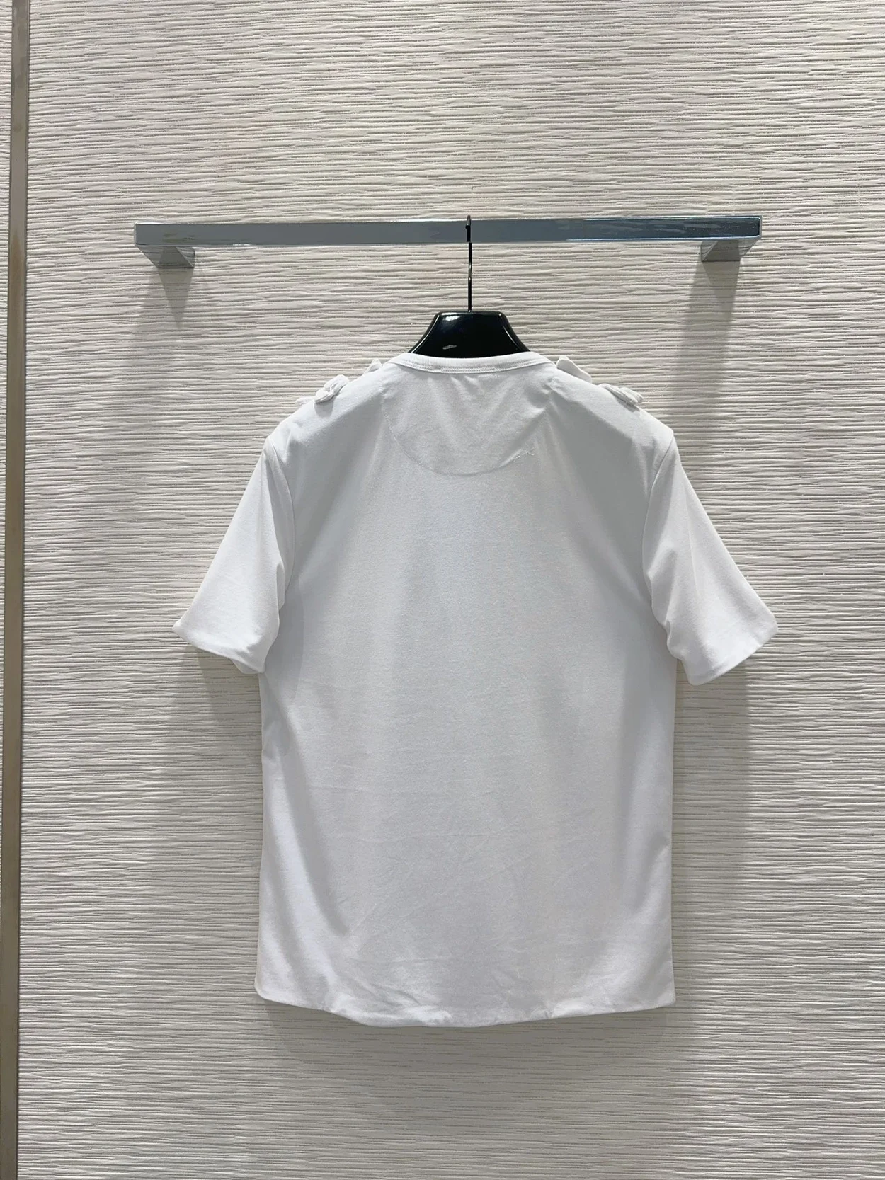 발렌티노 자수 코튼 저지 티셔츠 화이트