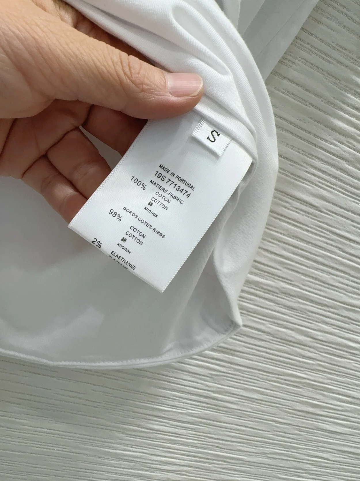 발렌티노 자수 코튼 저지 티셔츠 화이트