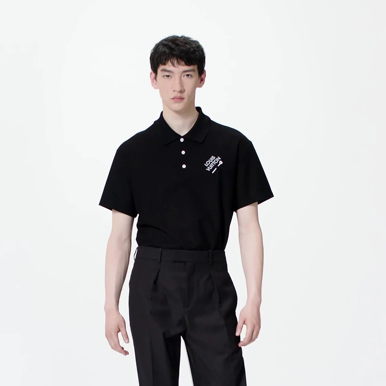 루이비통 시그니처 위드 엠브로이더리 폴로 셔츠 1AATRD