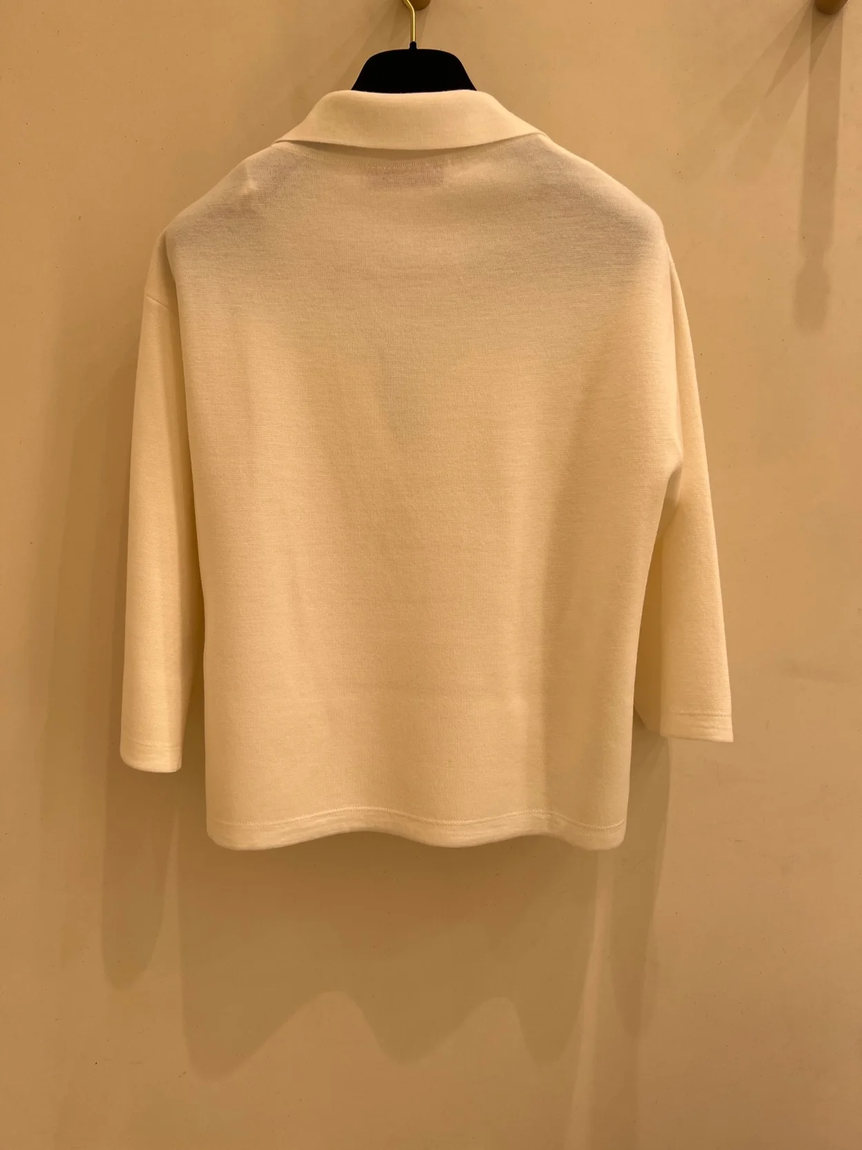 발렌티노 로고 버진 울 탑 화이트