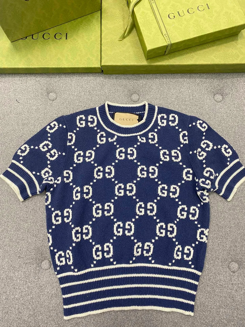 구찌 GG 코튼 자카드 탑