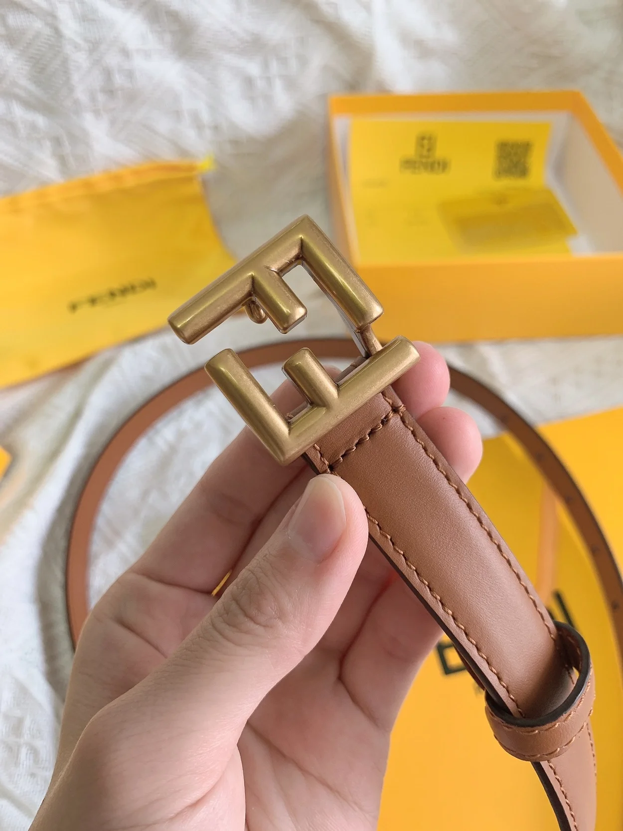 펜디 브라운 벨트 20mm