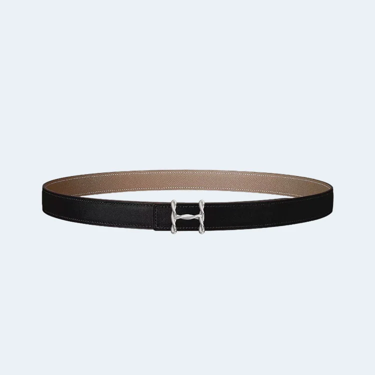 에르메스 H 트위스트 리버서블 베이지 벨트 24mm