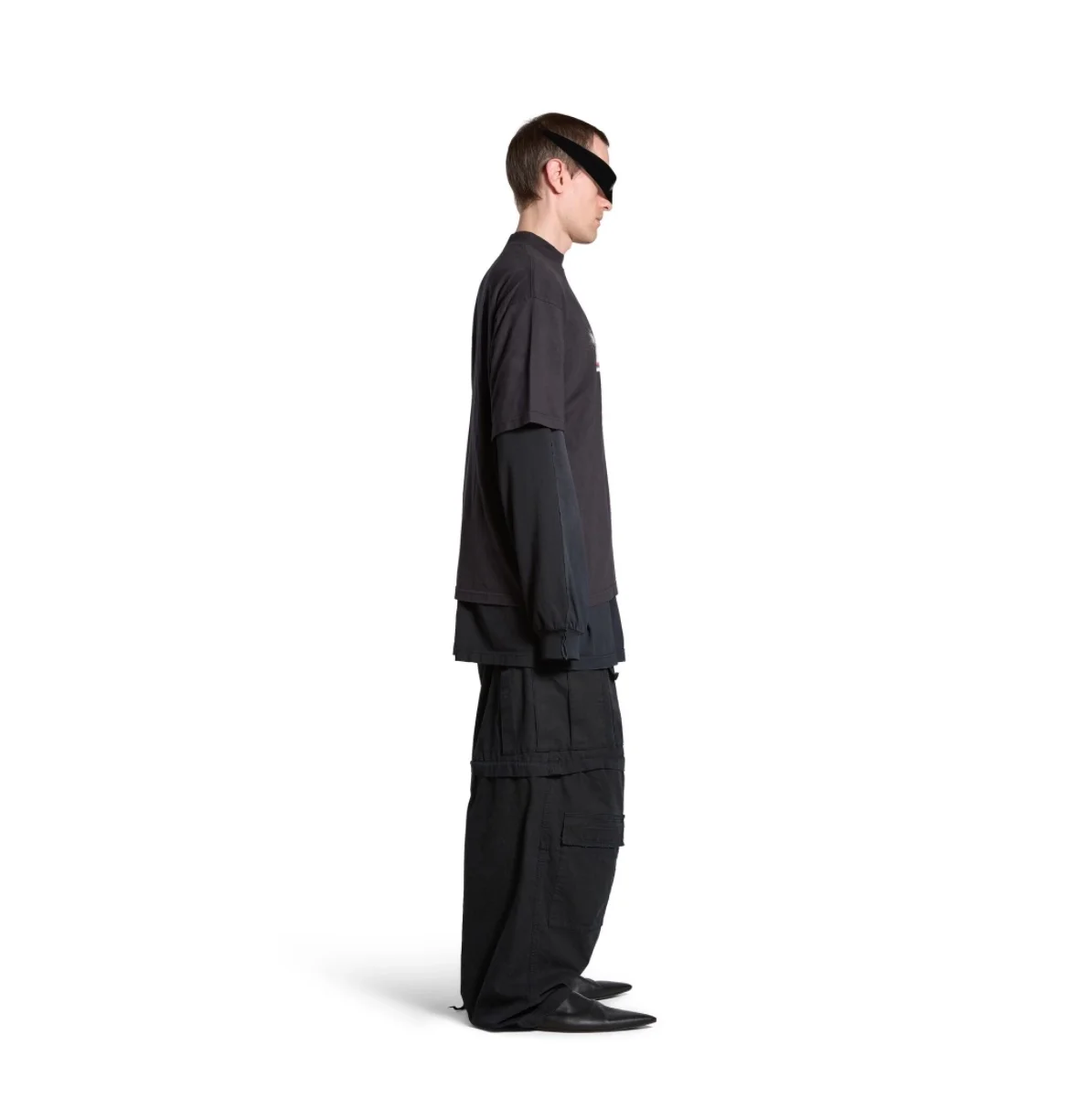 발렌시아가 폴리티컬 스텐실 미디엄 핏 티셔츠 블랙