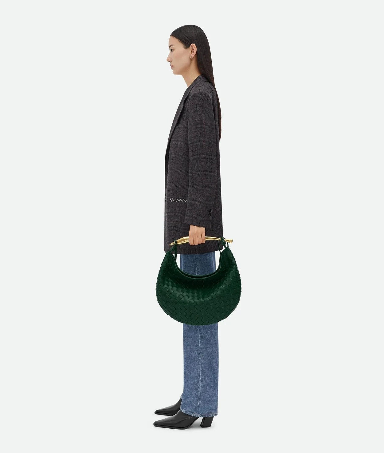 보테가 베네타 미디엄 사르딘 그린