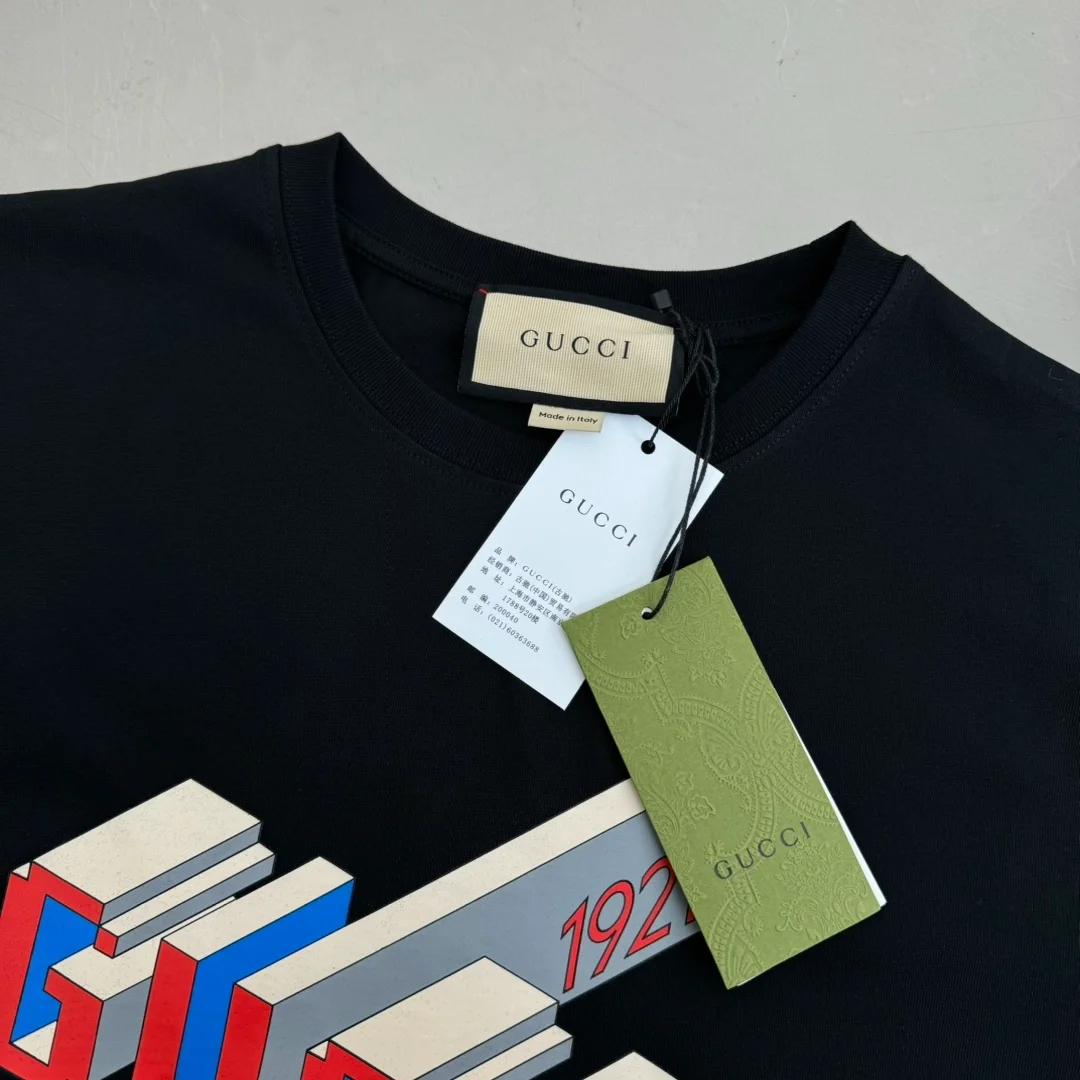 구찌 1921 프린트 티셔츠 블랙