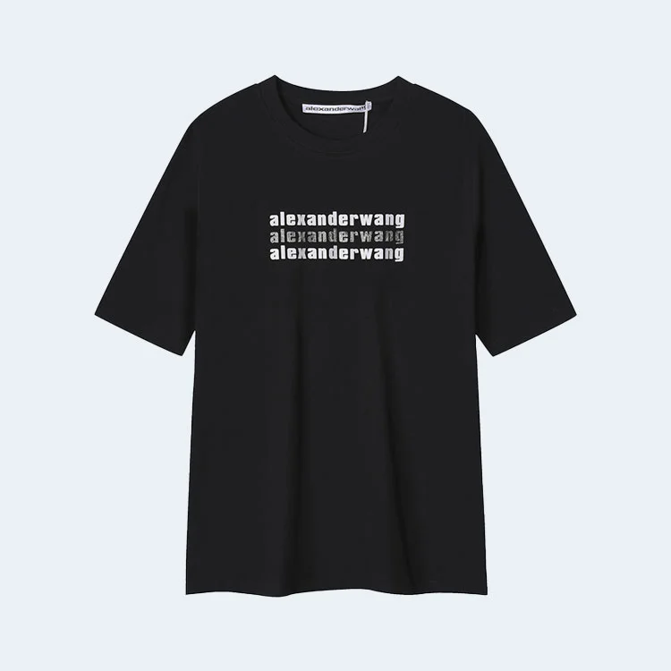 알렉산더왕 하이 트위스트 저지 티셔츠 블랙
