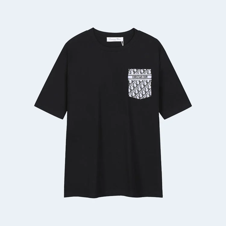 디올 오블리크 포켓 티셔츠 블랙