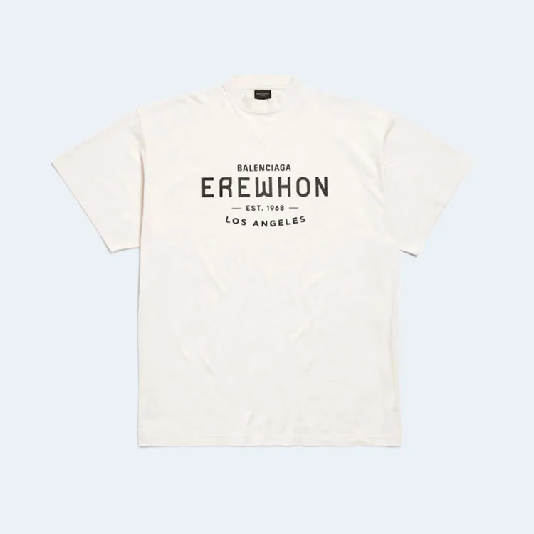 발렌시아가 x Erewhon 오버사이즈 로스 앤젤레스 티셔츠 화이트