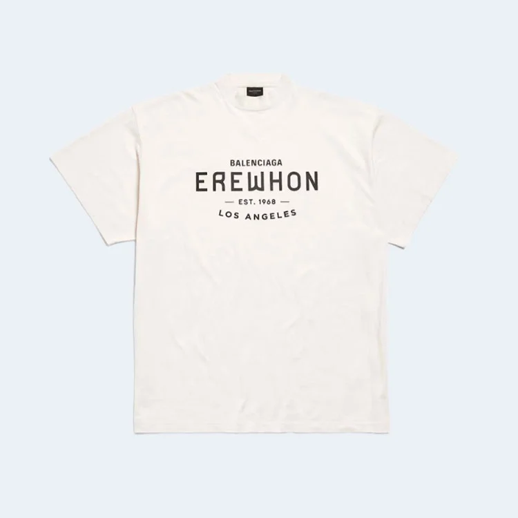 발렌시아가 x Erewhon 오버사이즈 로스 앤젤레스 티셔츠 화이트