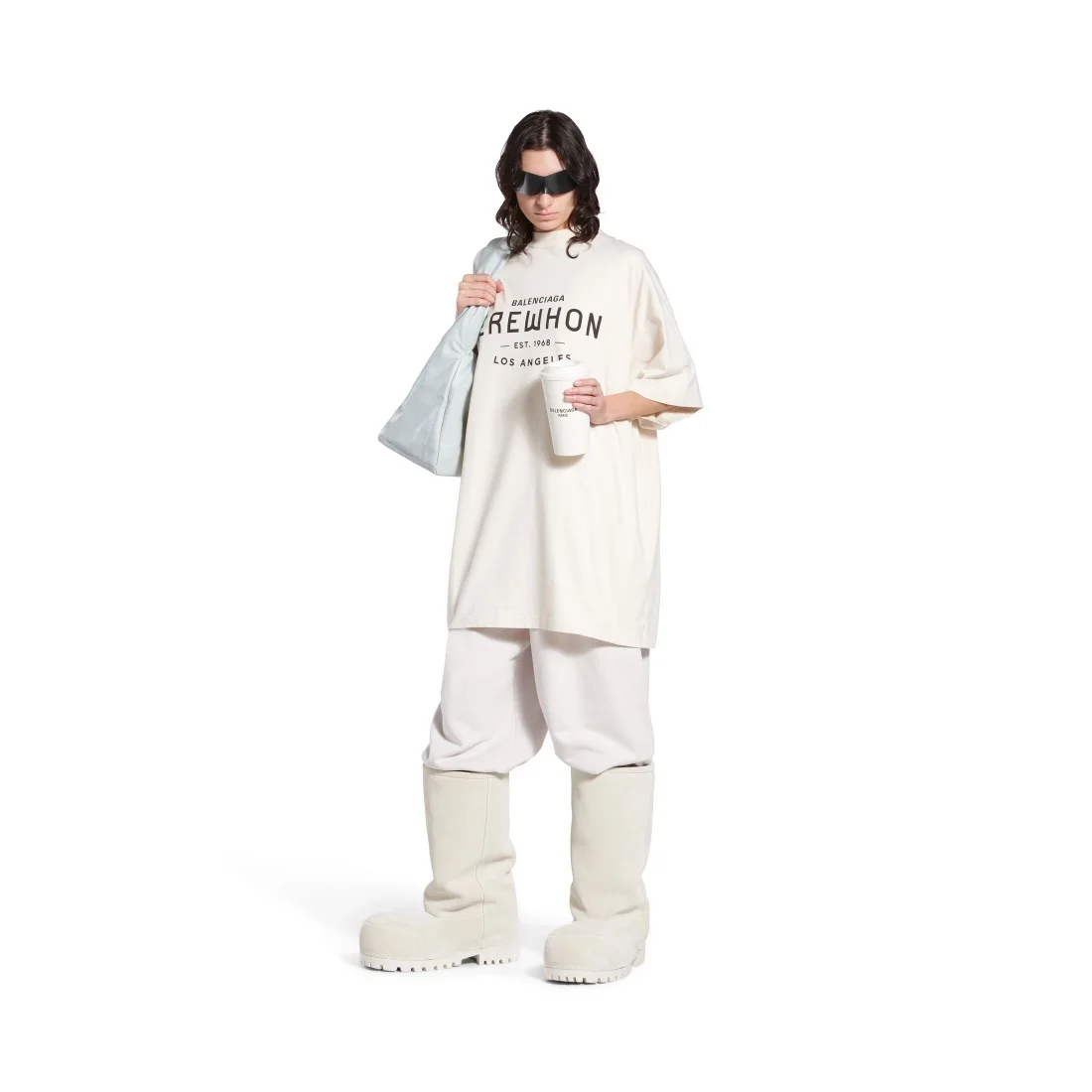 발렌시아가 x Erewhon 오버사이즈 로스 앤젤레스 티셔츠 화이트