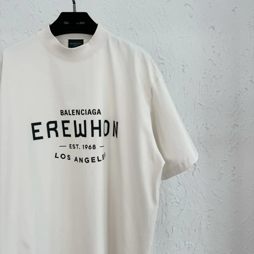 발렌시아가 x Erewhon 오버사이즈 로스 앤젤레스 티셔츠 화이트