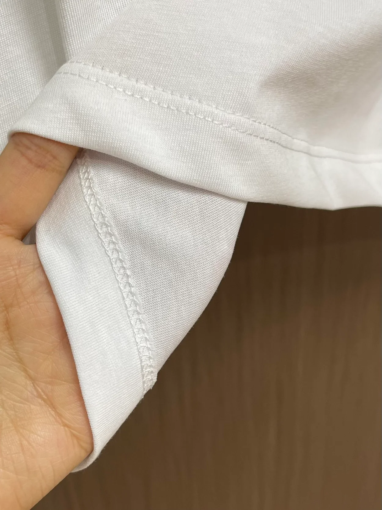 로에베 로고 자수 코튼 저지 티셔츠 화이트